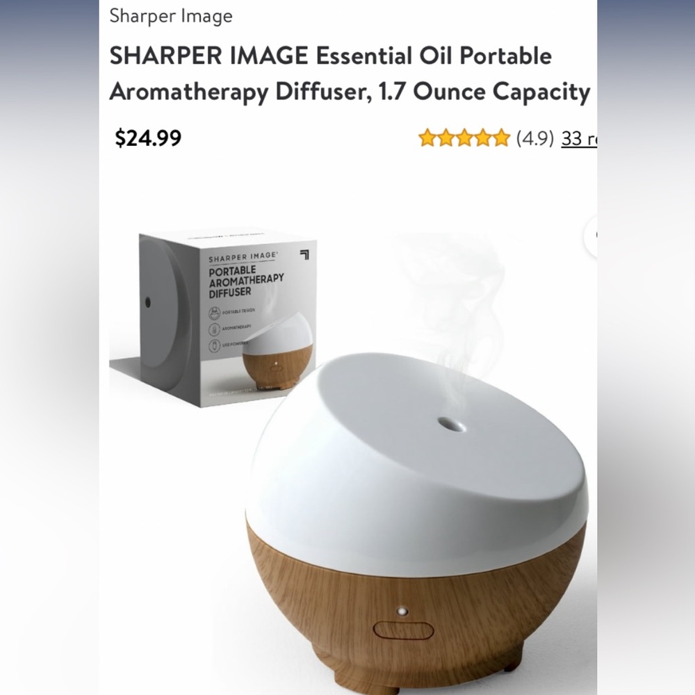Sharper Image Portable Aromatherapy Diffuser